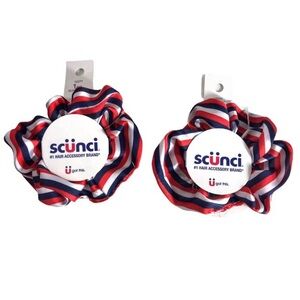 Patriotic Scunci Hair Ties in Red White Blue